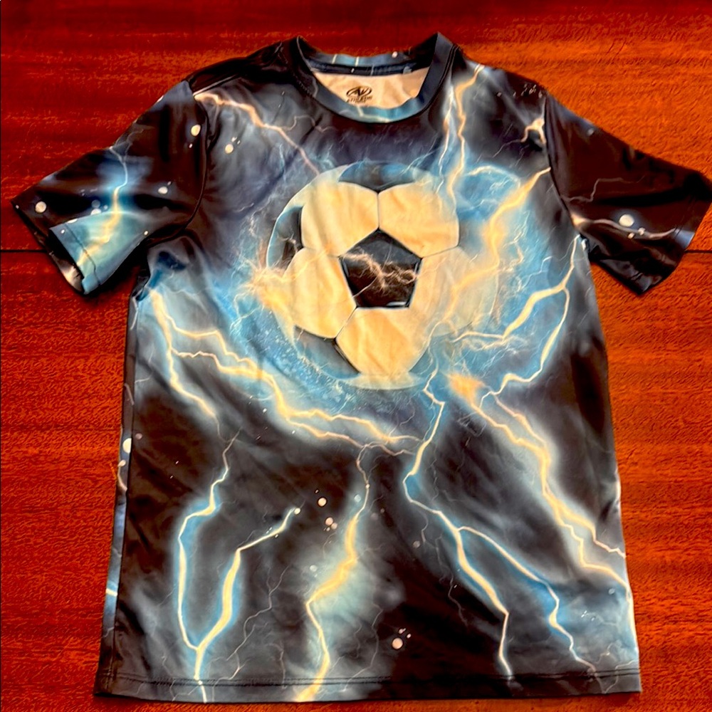 Kids Lightning Soccer Graphic Tee